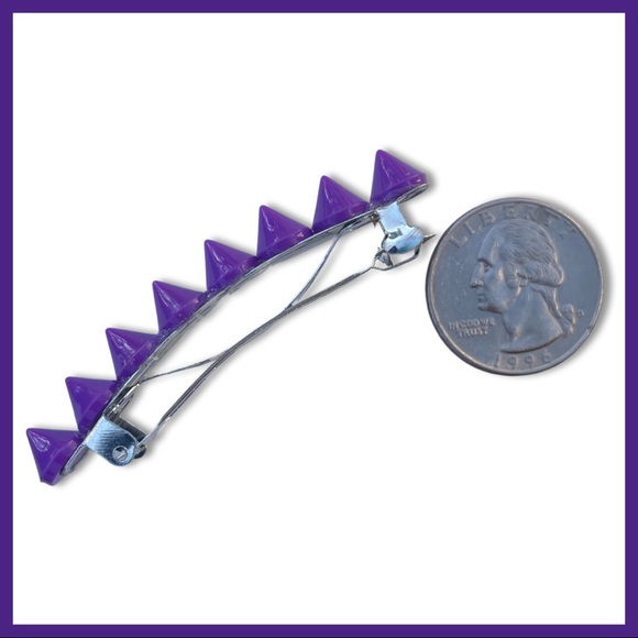 Neon Purple Spike Hair Clip - Picture 2 of 4
